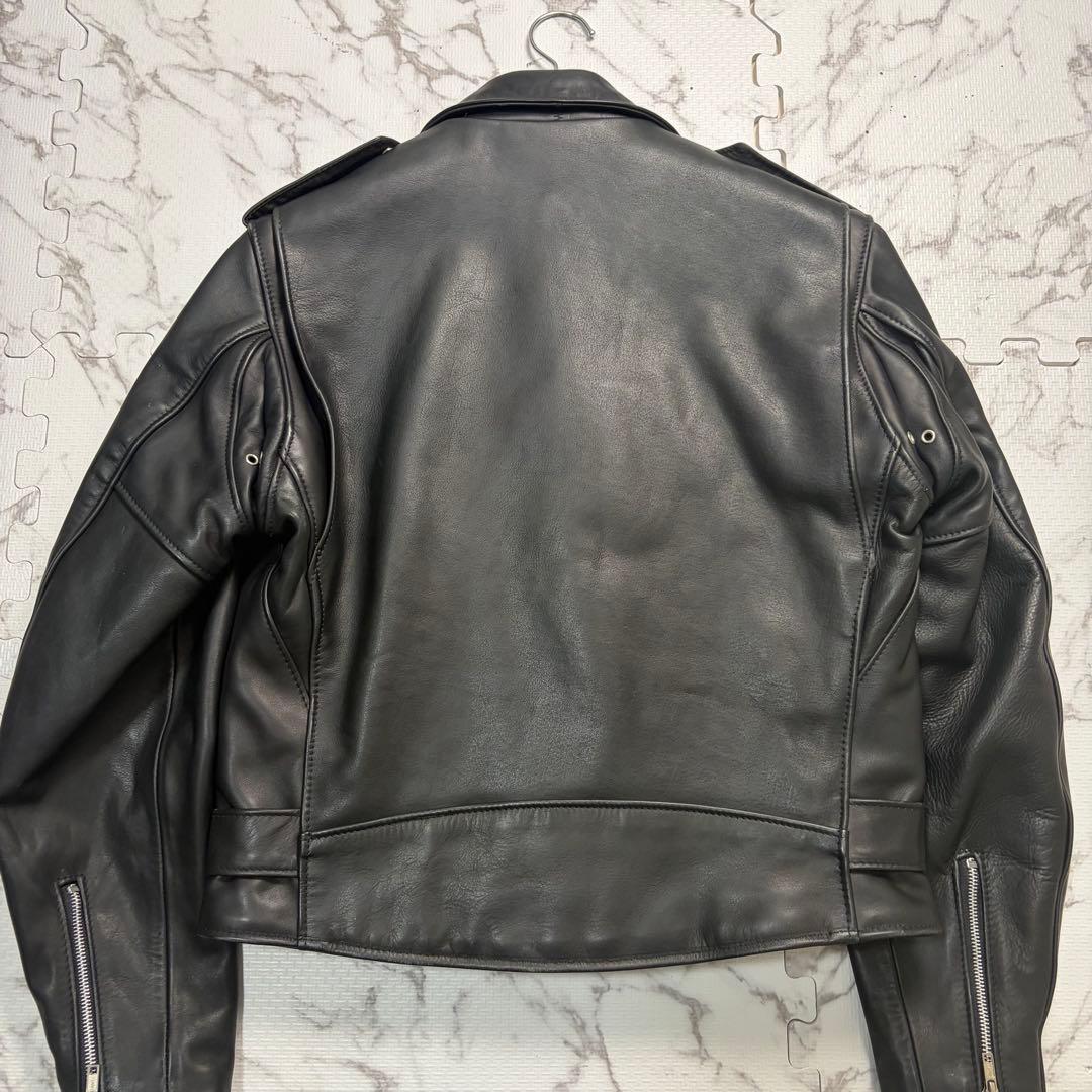 革の張り◎極美品✨schott ダブルライダース ワンスター 牛タグ 40 黒