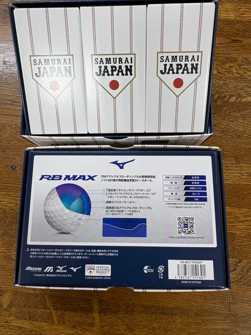 侍ジャパン2026記念ゴルフボール ミズノRB MAX 公認グッズ半ダース×2