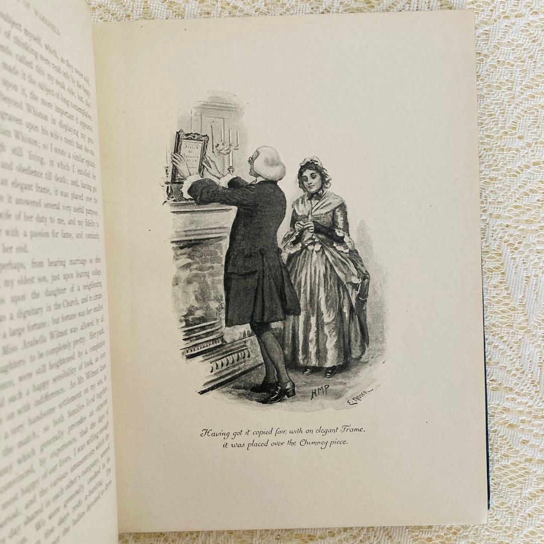 洋書古書　美しいアンティークブック　The Vicar of Wakefield