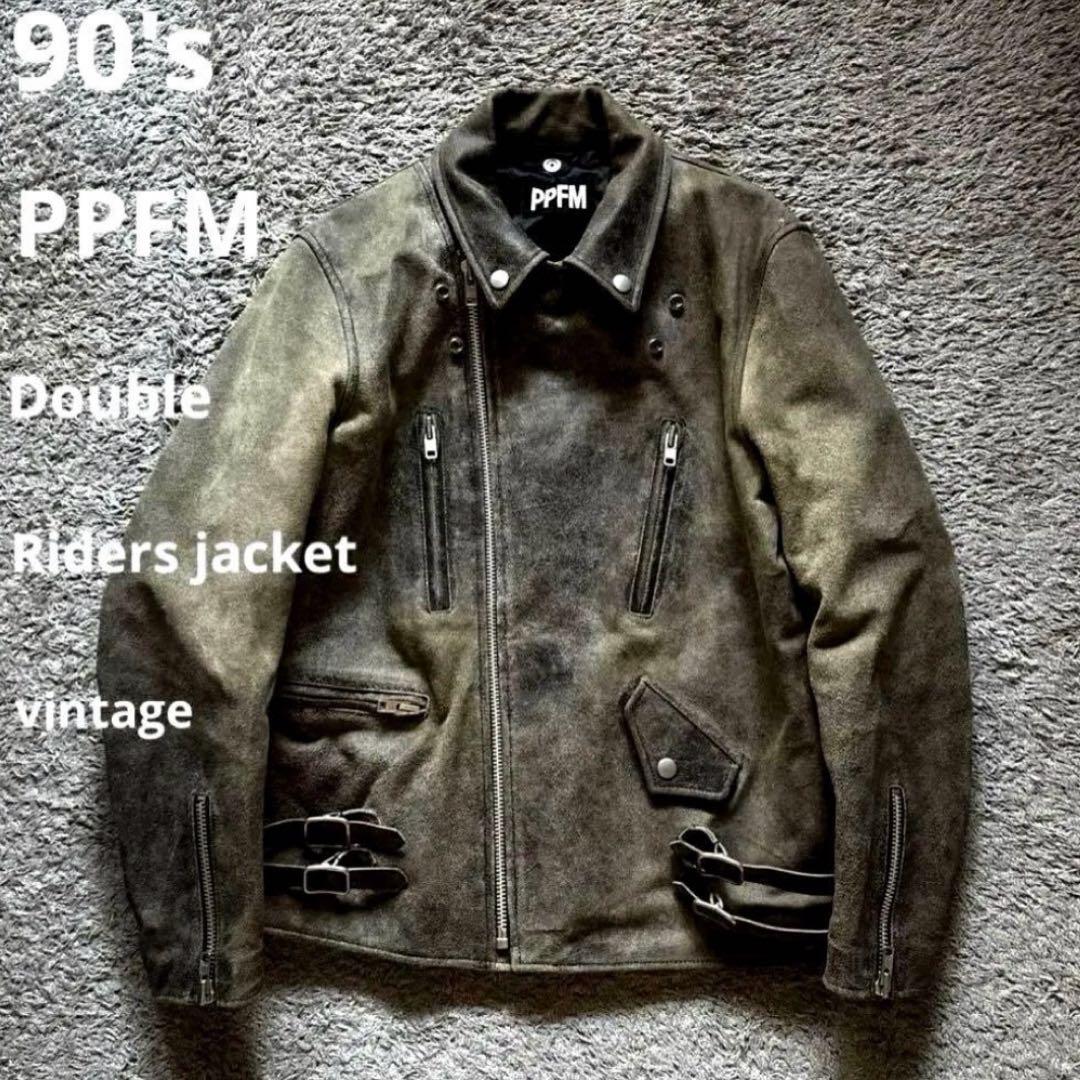 90's PPFM エイジング加工　Riders Jacket VINTAGE