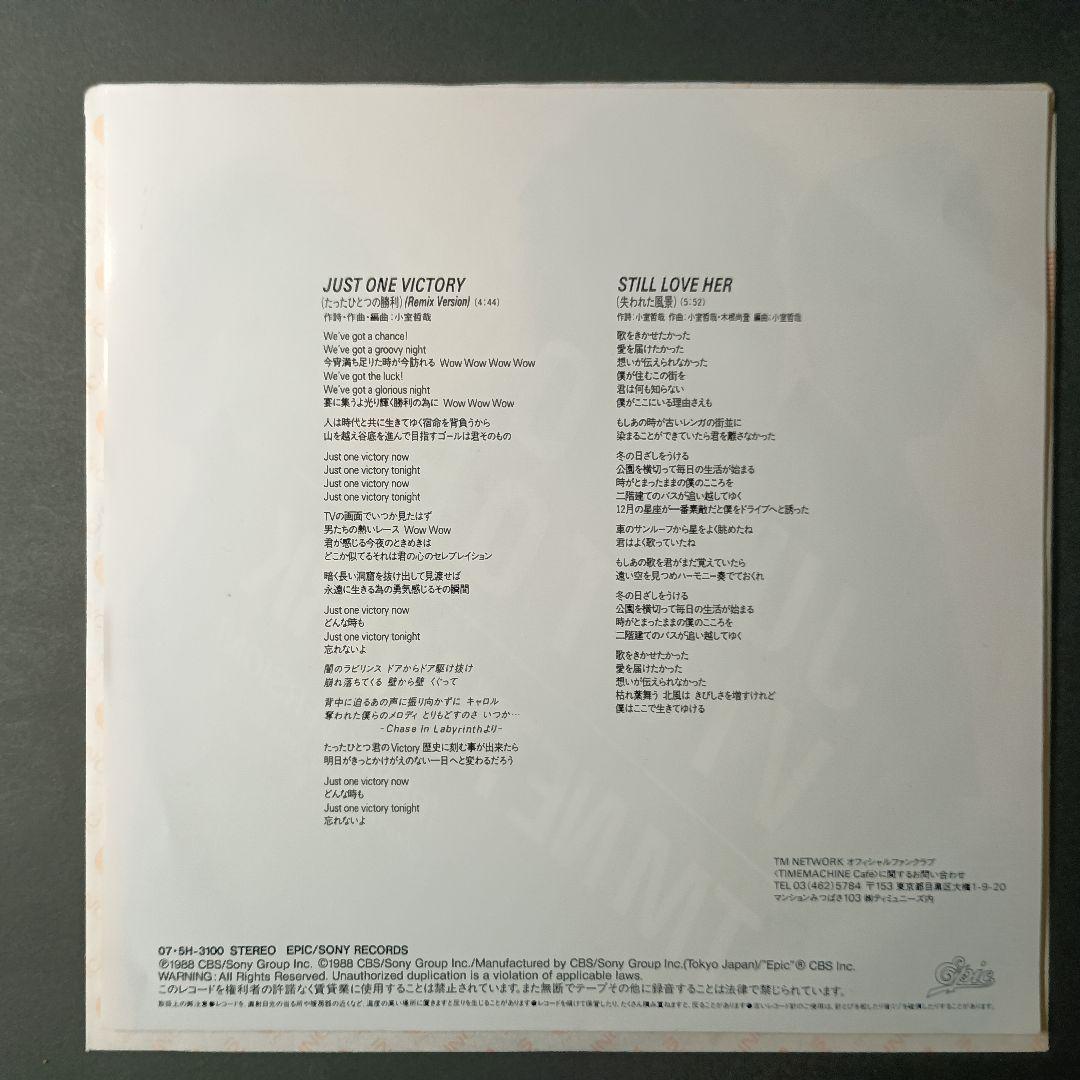 TM NETWORK JUST ONE VICTORY　レコード