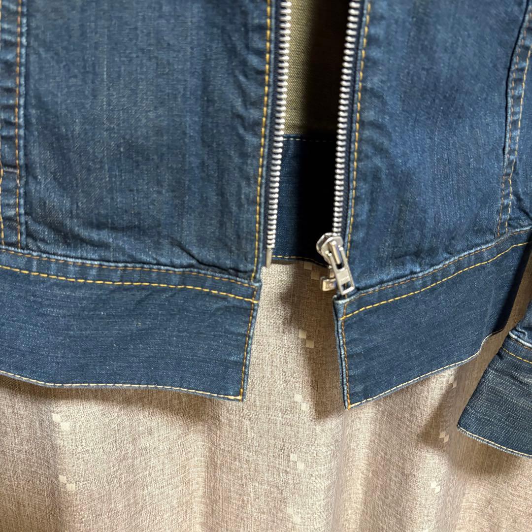 y022506 LEVI‘S RED デニムジャケット　ジッパー　ヴィンテージS