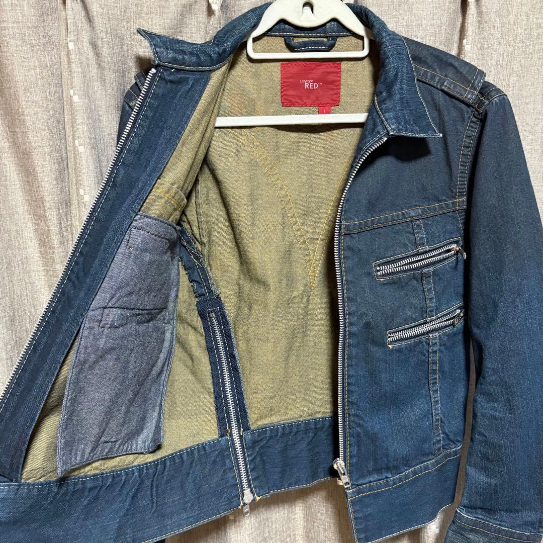 y022506 LEVI‘S RED デニムジャケット　ジッパー　ヴィンテージS