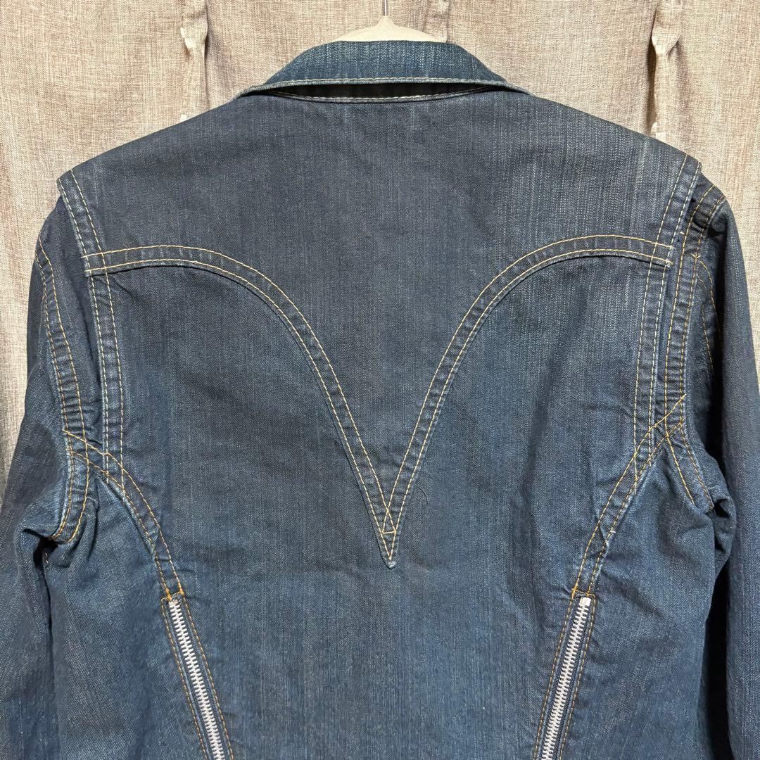 y022506 LEVI‘S RED デニムジャケット　ジッパー　ヴィンテージS