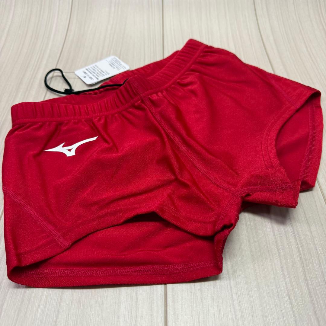 ミズノ　女子陸上ショーツ(スパッツ型)　レッド単色　XLサイズ　新品