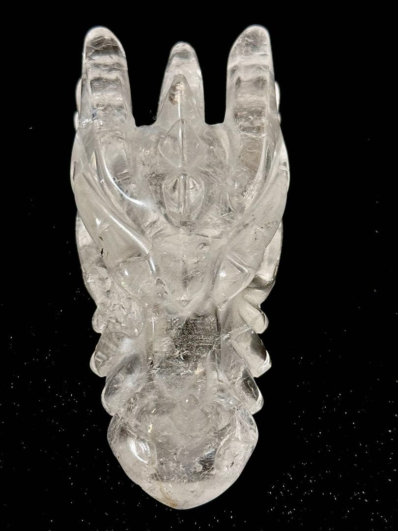 一点もの　水晶手彫り龍頭　ドラゴンヘッド