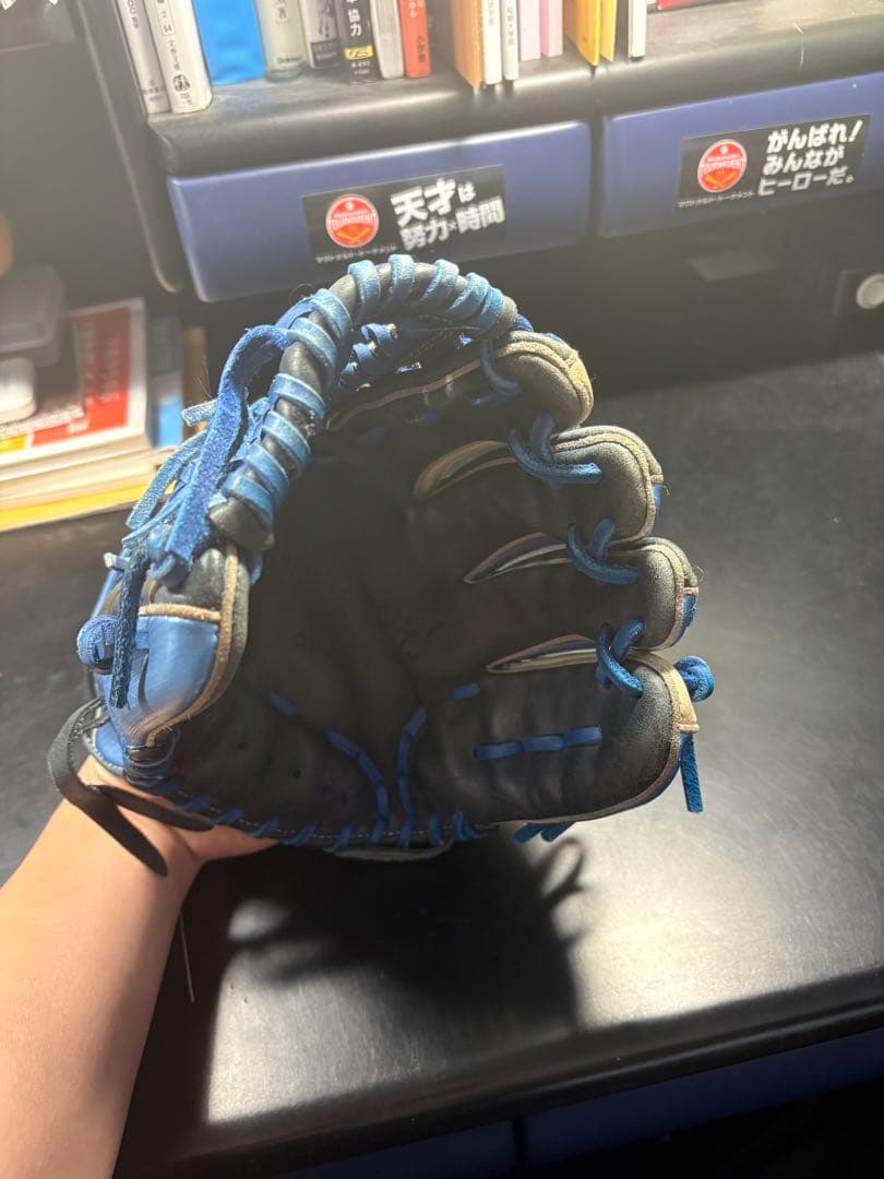 Mizuno 軟式グローブ 青/黒/ベージュ