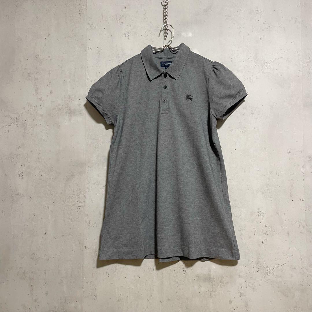 美品　バーバリーゴルフ パフスリーブ　チュニック ポロシャツ　鹿の子 L