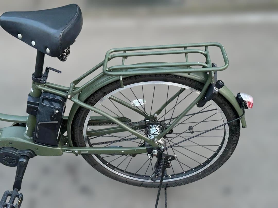 美品　ASAHI ENERSYS Me マットオリーブ 電動自転車 26型