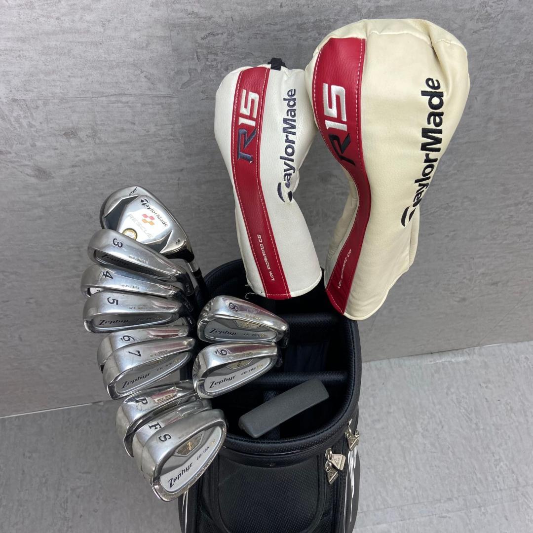 テーラーメイド　ミズノ　メンズゴルフ14本セット　右利き用　キャディバッグ