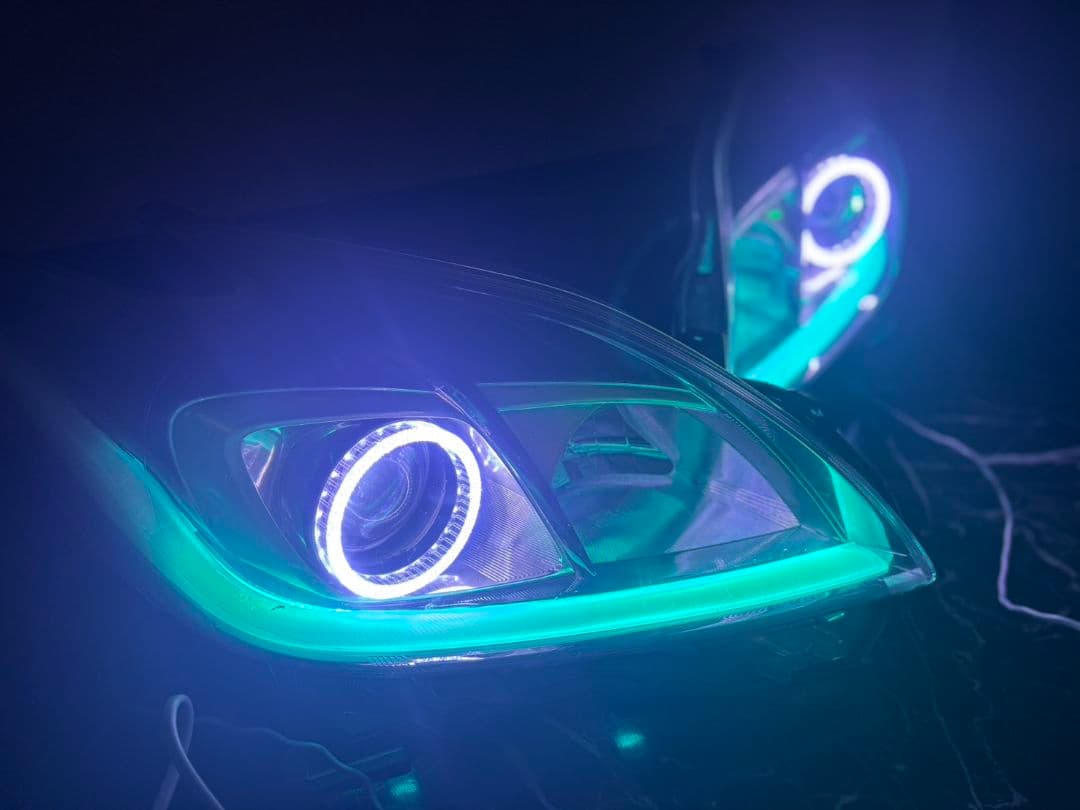 【訳あり品】30プリウス　後期HID 加工ヘッドライト　フルカラー　ネオピクセル