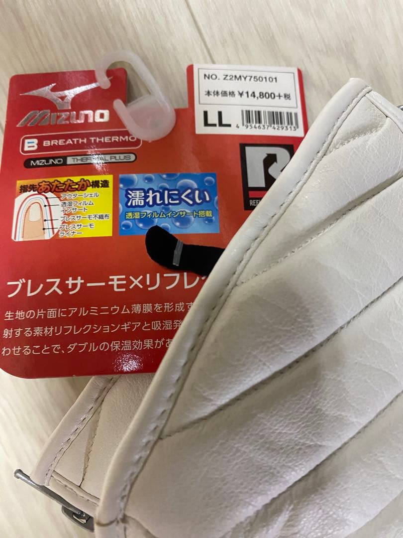 Mizuno スキーグローブ LL ホワイト　最終価格
