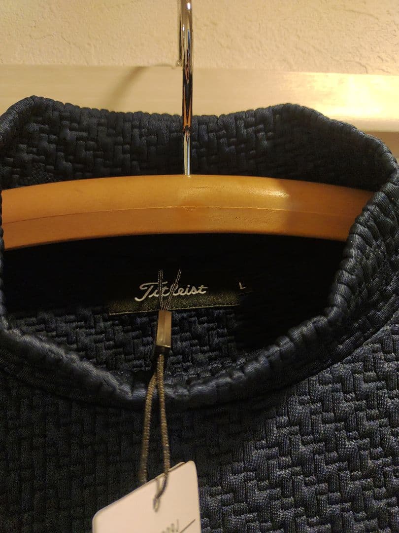 【未使用】Titleist ゴルフウェア モックネック長袖 メンズL ネイビー