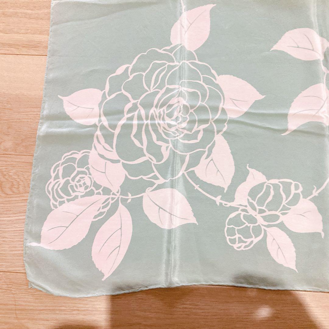 CHANEL シャネル　スカーフ　グリーン　花柄　正規品　送料無料