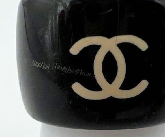 マ*ン様 CHANEL カメリアリング black/beige 14号