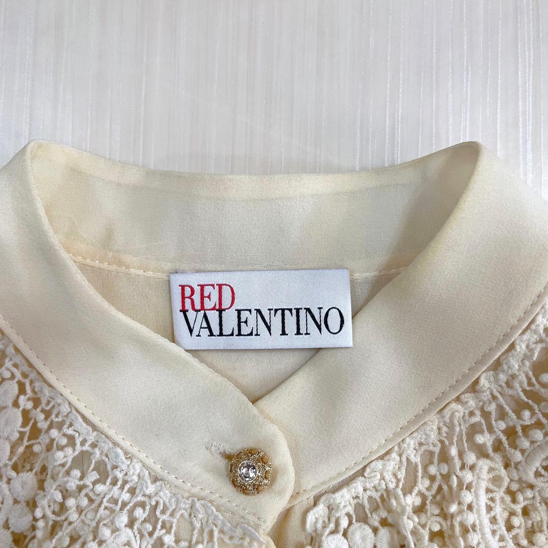 美品✨VALENTINO シルク100% レース フリル ブラウス