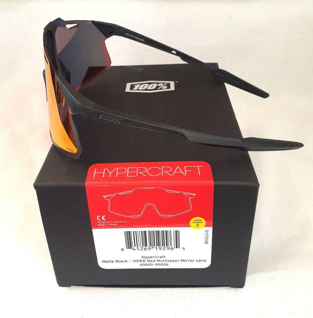 100% Hypercraft ブラック レッド ワンハンドレッド サングラス