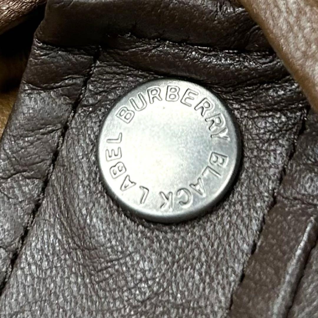 美品 BURBERRY BLACK LABEL パッチワーク レザージャケット