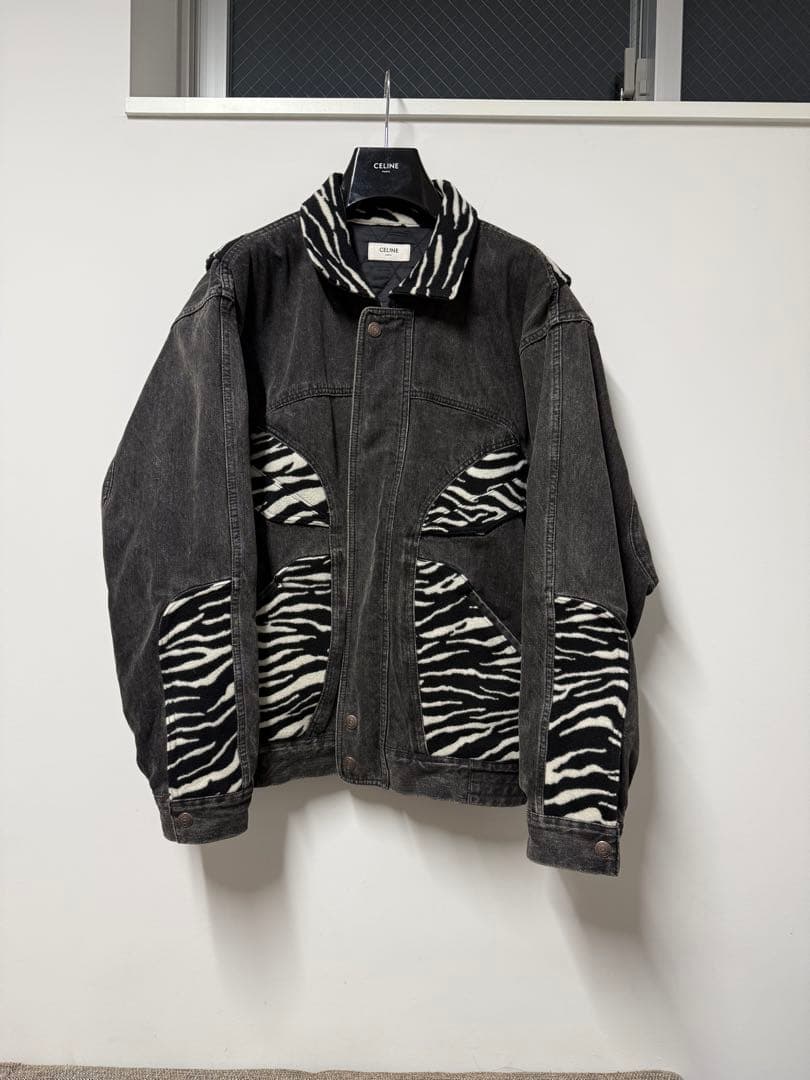 【美品】エディ期CELINE セリーヌ 21AW ゼブラ デニムジャケット