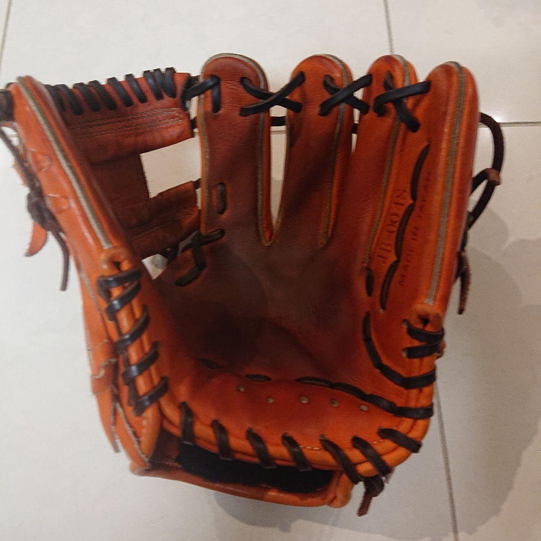 和牛JB オレンジ レザー 硬式野球グローブ