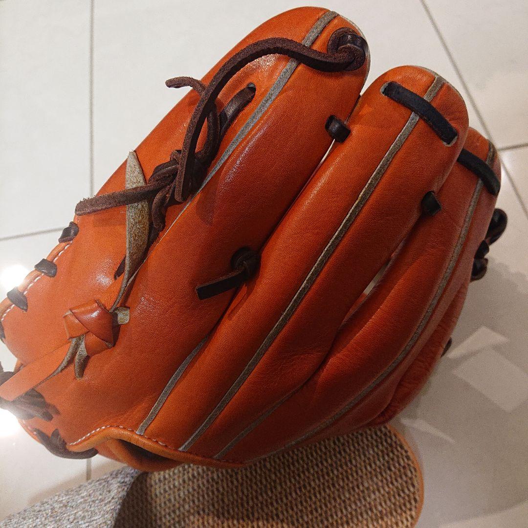 和牛JB オレンジ レザー 硬式野球グローブ