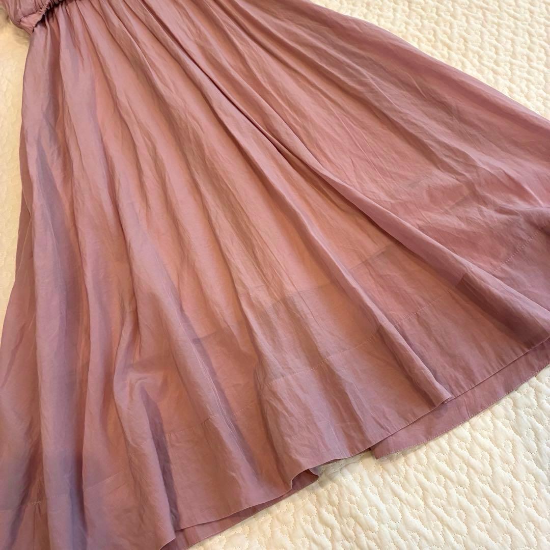 美品♡アナイ　アナイ ライトローンギャザーフレアワンピース ペチコート付き　38