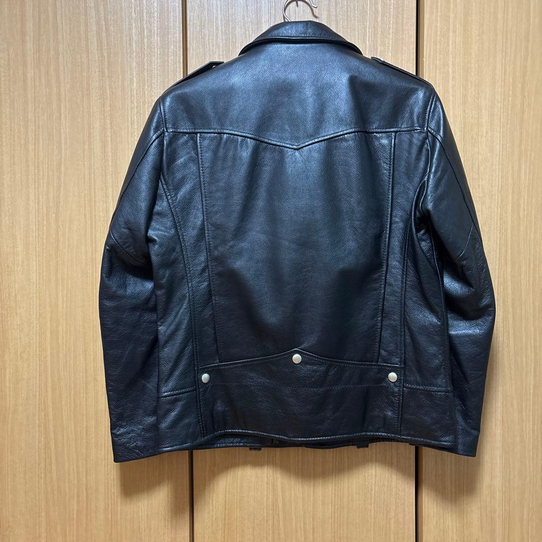 ブラック レザー ライダースジャケット