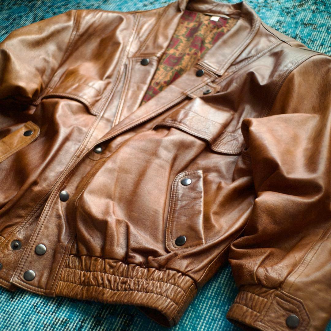 ジャケット・アウター 70s 80s EURO tirolean design leather JKT