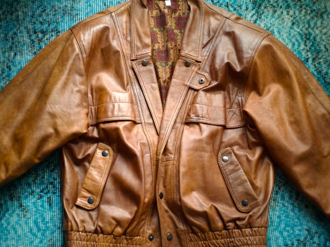ジャケット・アウター 70s 80s EURO tirolean design leather JKT