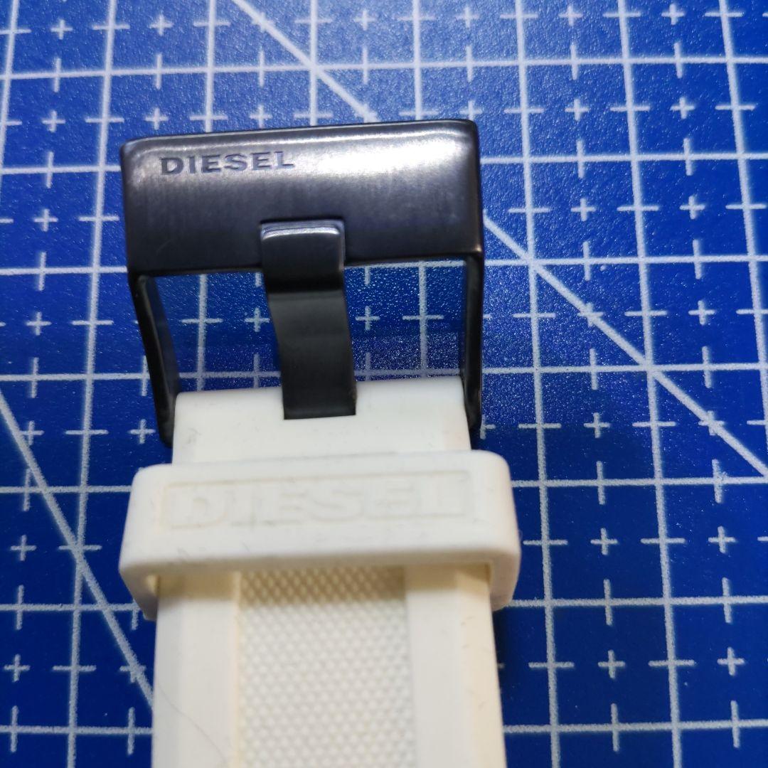 【DIESEL】ディーゼル アナログ時計 グレー　ホワイト ラバーベルト