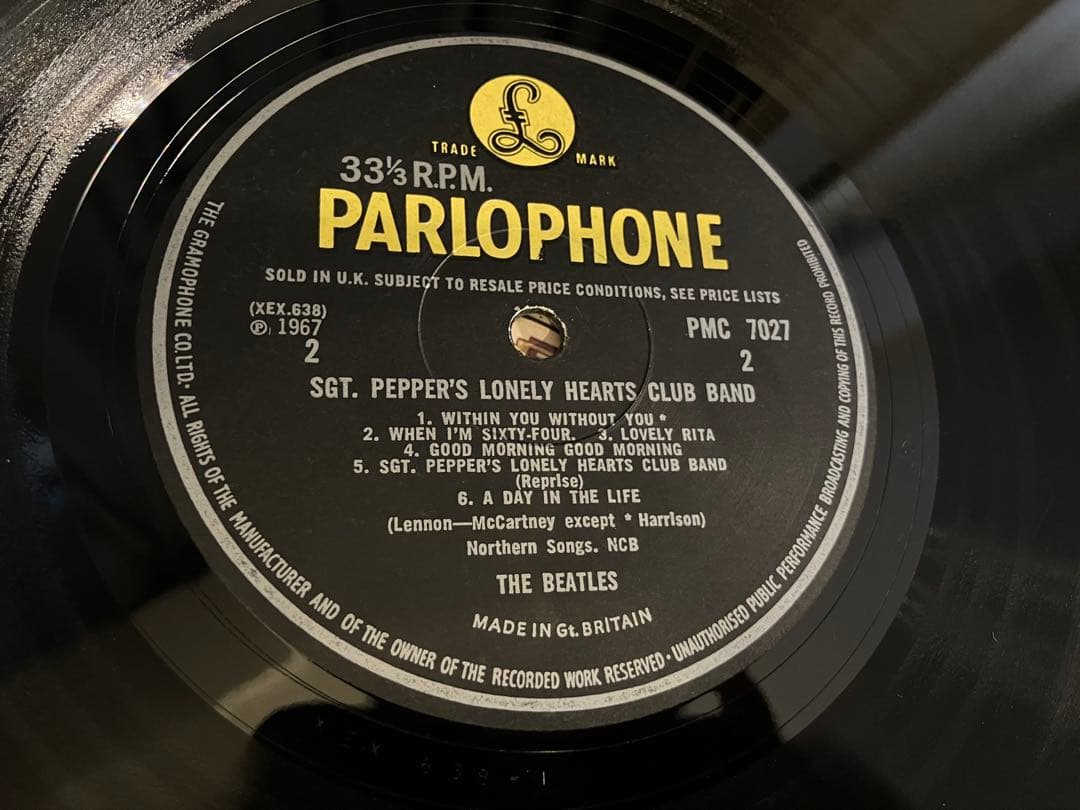 【美品】BEATLES SGT.PEPPERS MONO レコード　初期盤