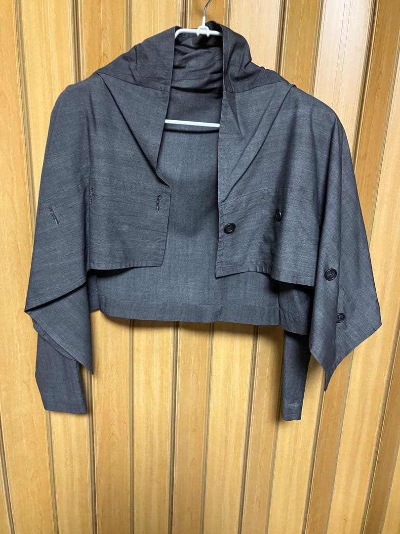 フジコ美品芽風ショートジャケット グレー