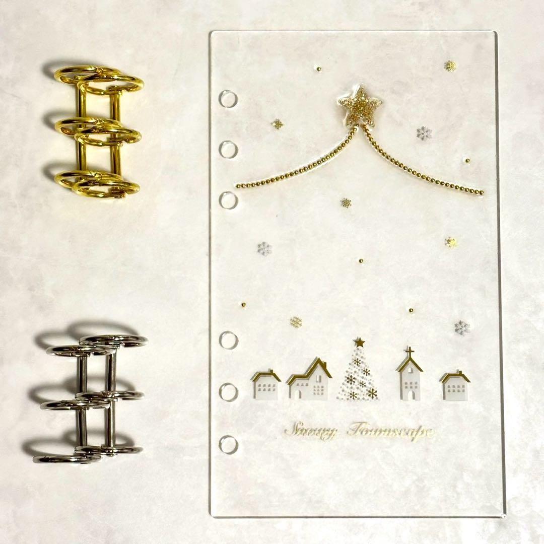 ✨milmil ✨A6 アクリルレジンバインダー　リング付き×2セット