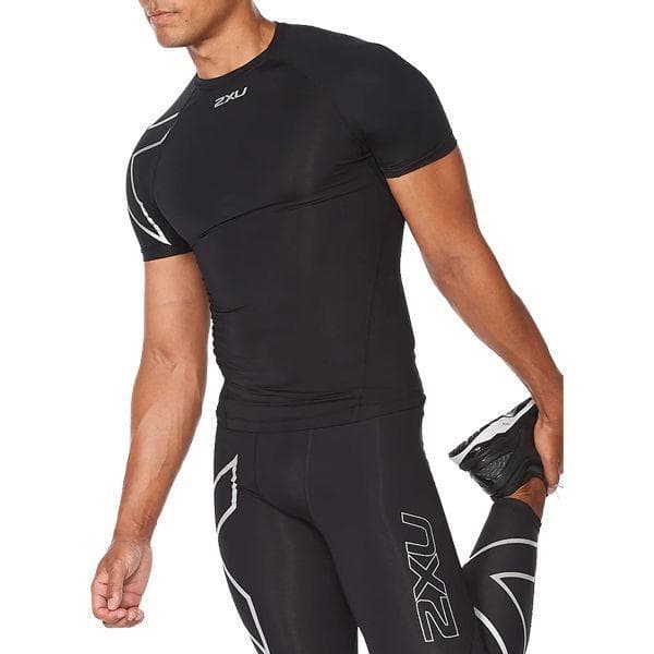 【タグ付き】2XU コンプレッション　ショートスリーブ L ブラック/シルバー
