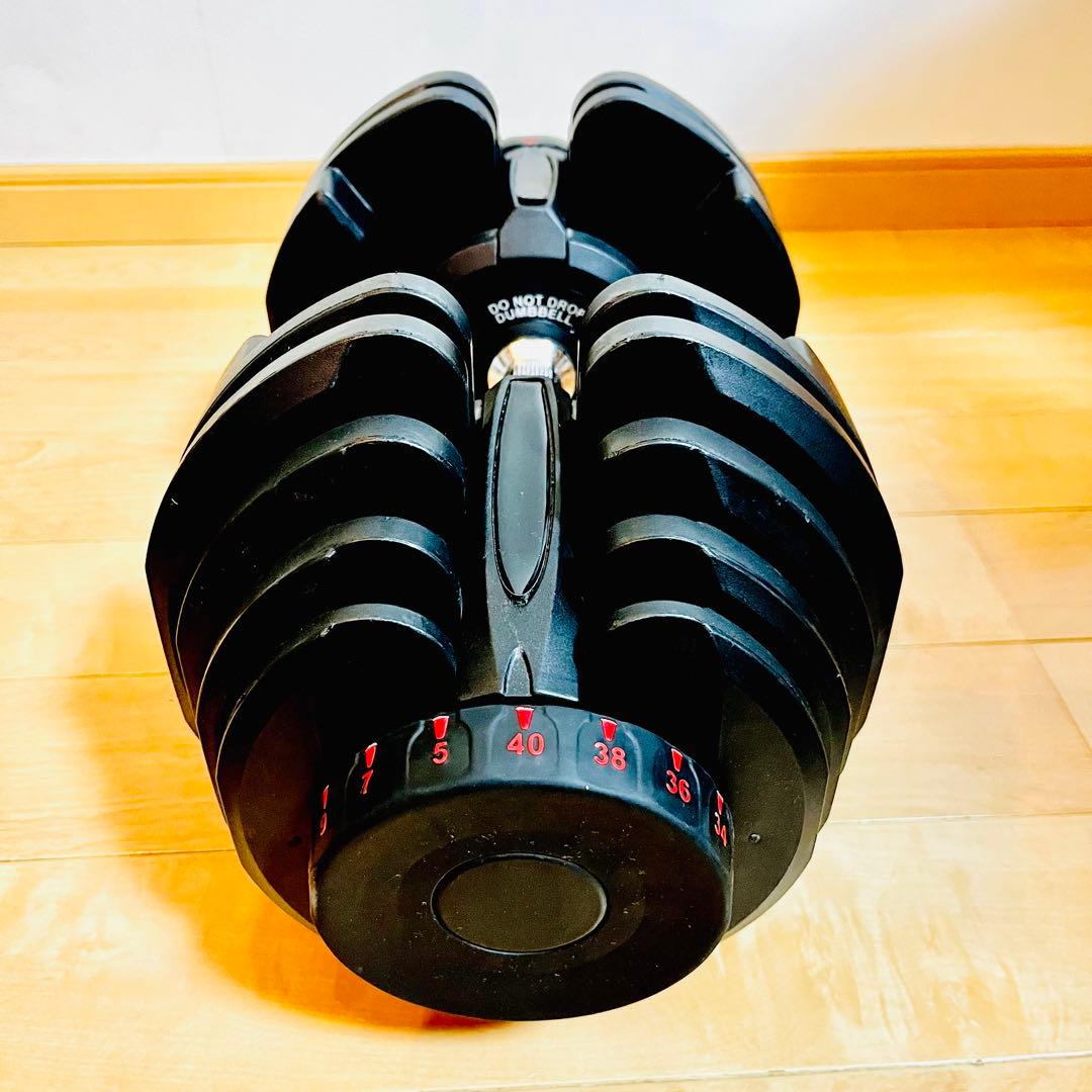 【極美品①】 可変式ダンベル 40kg 17段階調整 ダイヤル式 BARWING