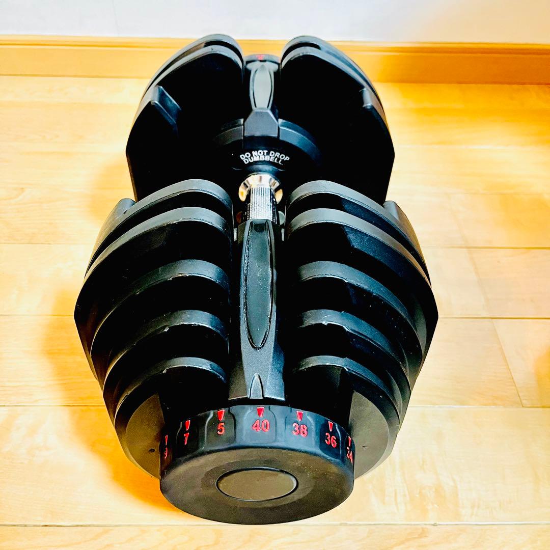 【極美品①】 可変式ダンベル 40kg 17段階調整 ダイヤル式 BARWING