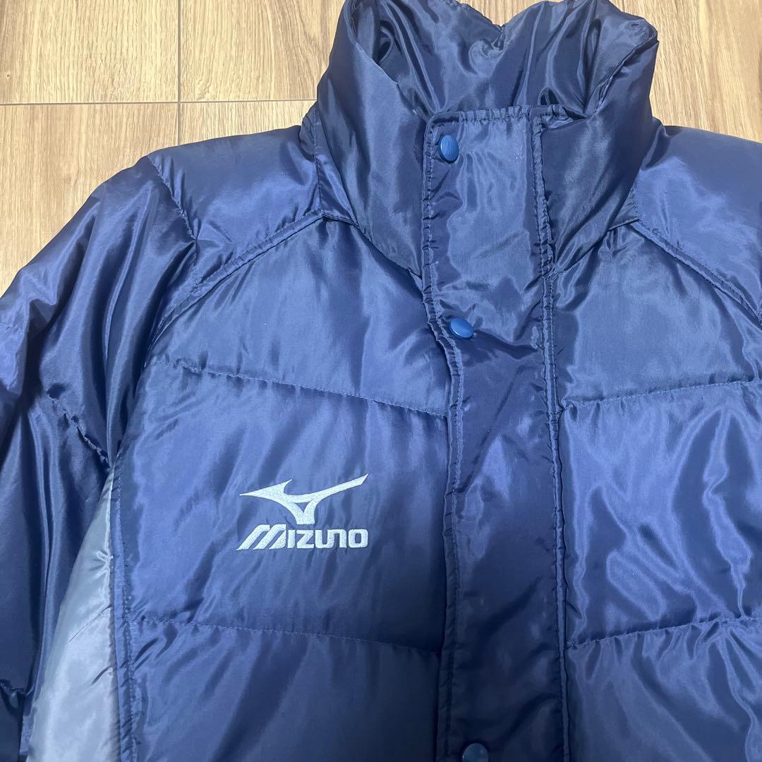 Mizuno ネイビー ダウンベンチコート Sサイズ　ダウン＆フェザー　ミズノ