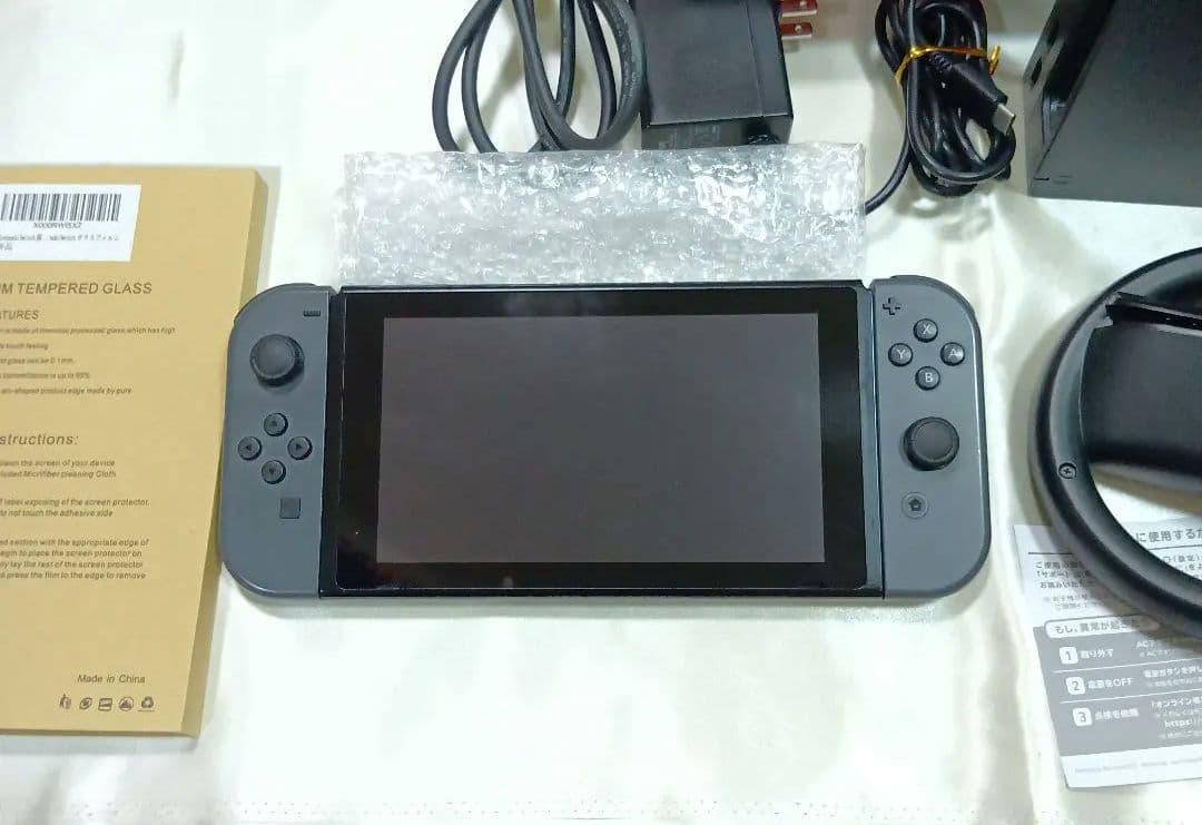 ✨️外箱あり・動作良好✨️Switch 本体セット＋ハンドル2個＋新品フィルム付