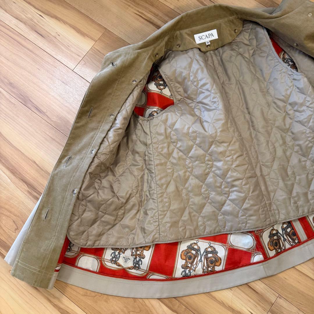 SCAPA/スキャパ ポンチョ ジャケット ベージュ 38 Mサイズ 約6万円