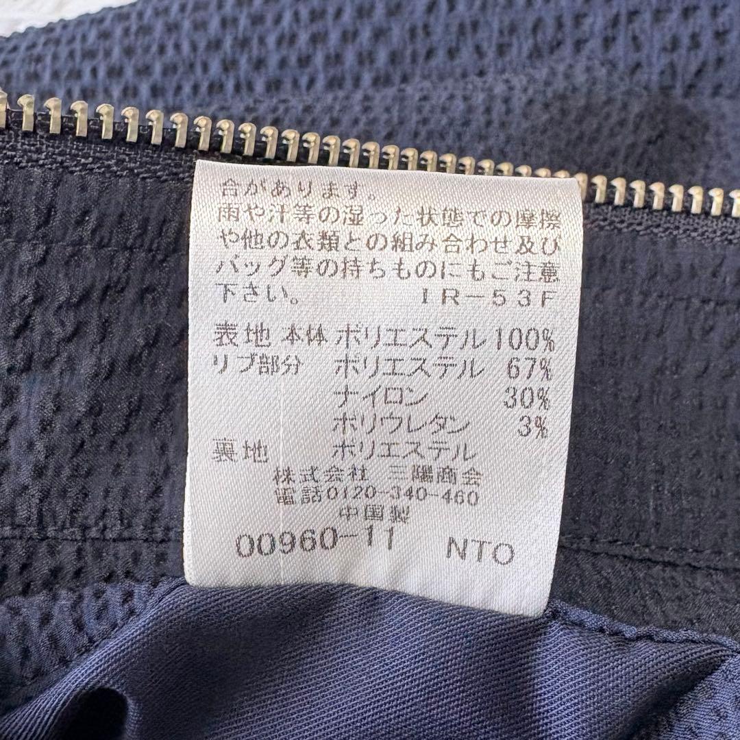 美品✨人気のL✨ブラックレーベルクレストブリッジ シアサッカージップジャケット紺
