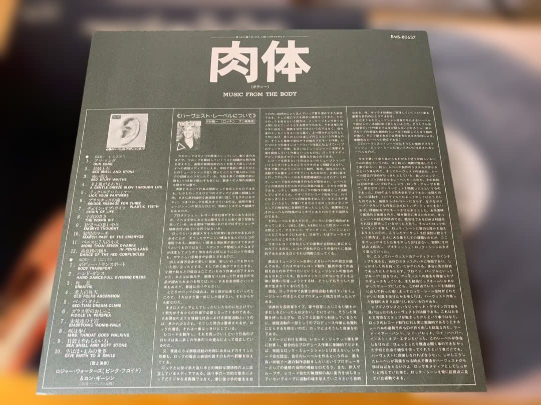 見本盤 Ron Geesin, Roger Waters The Body