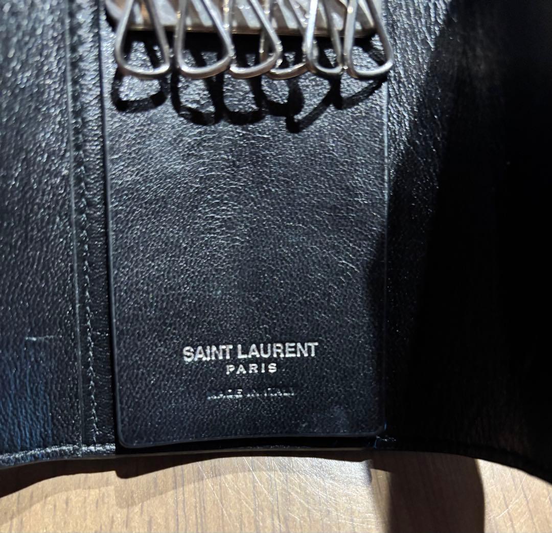 YSL イブサンローラン ブラックレザー キーケース