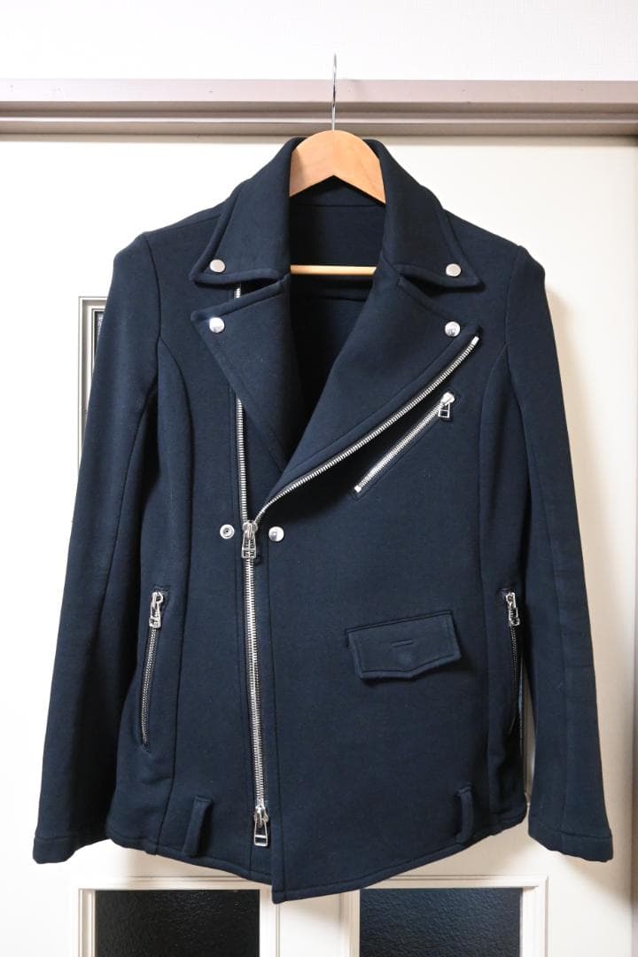 bajra バジュラ スエット素材 ダブルライダースJKT 黒 サイズ1 美品
