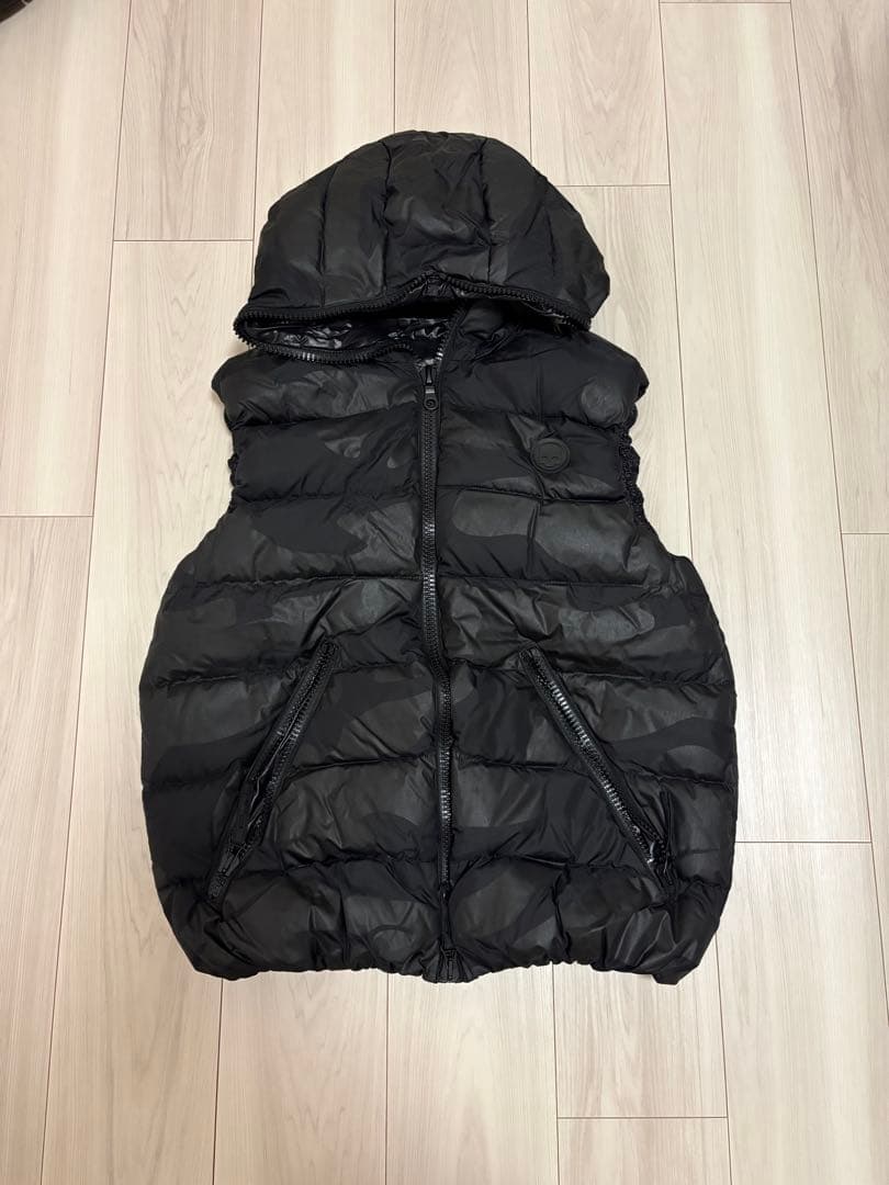 【美品】HYDROGEN DUVETICA/ブラックダウンベスト/サイズ50