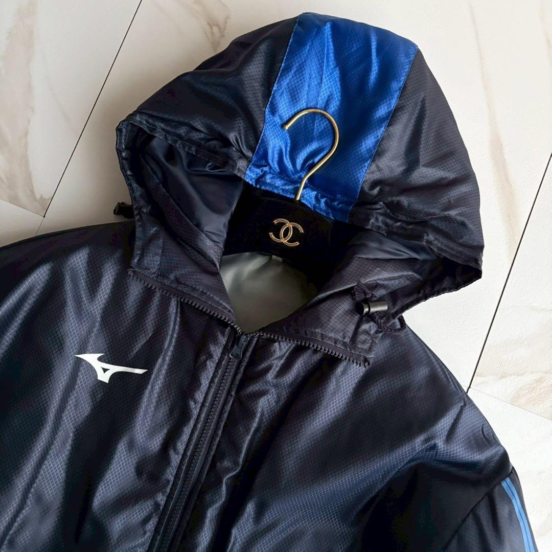 人気◆MIZUNO ミズノ ロゴ入り ベンチコート 中綿 ロング フリーサイズ