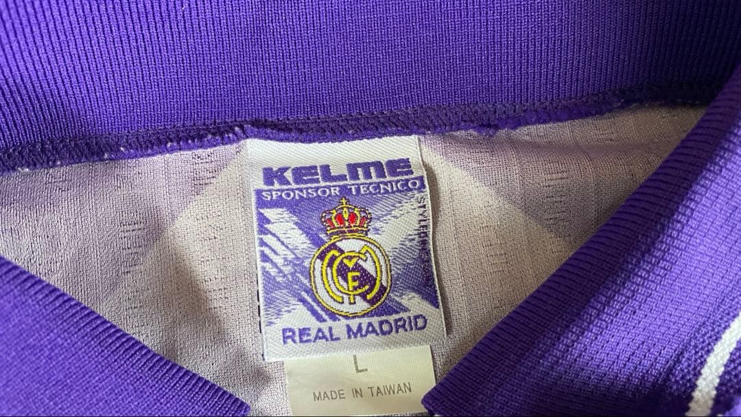 【正規品・レア】KELME REAL MADRID パープルシャツ Lサイズ