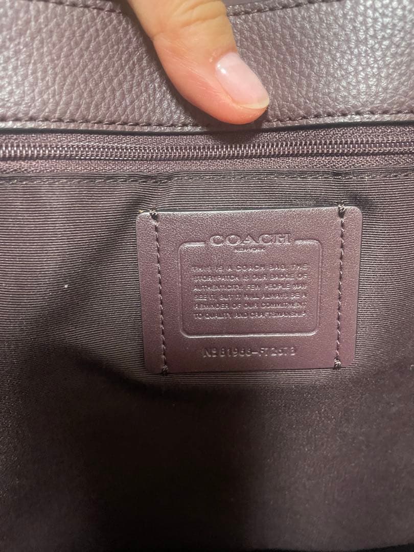COACH 黒 レザー トートバッグ　良品
