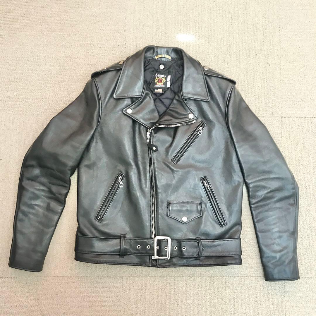 schott ステアハイドレザー 40 ダブルライダース ジャケット S3390