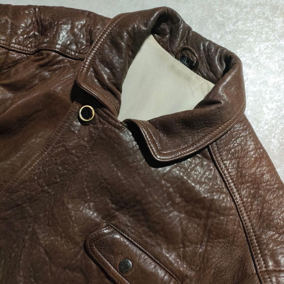 極上/James Dean/leather jacket/羊/シボvintage