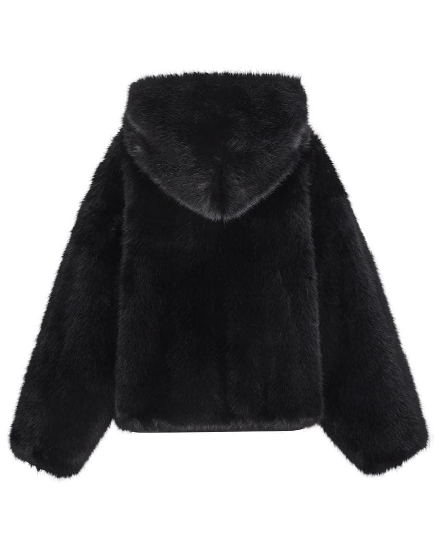 トップス andwang Kirakira 2way fur zip up
